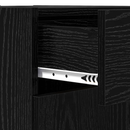 Opbergkast Zwarte Eik 40 x 42,5 x 93 cm Geconstrueerd hout