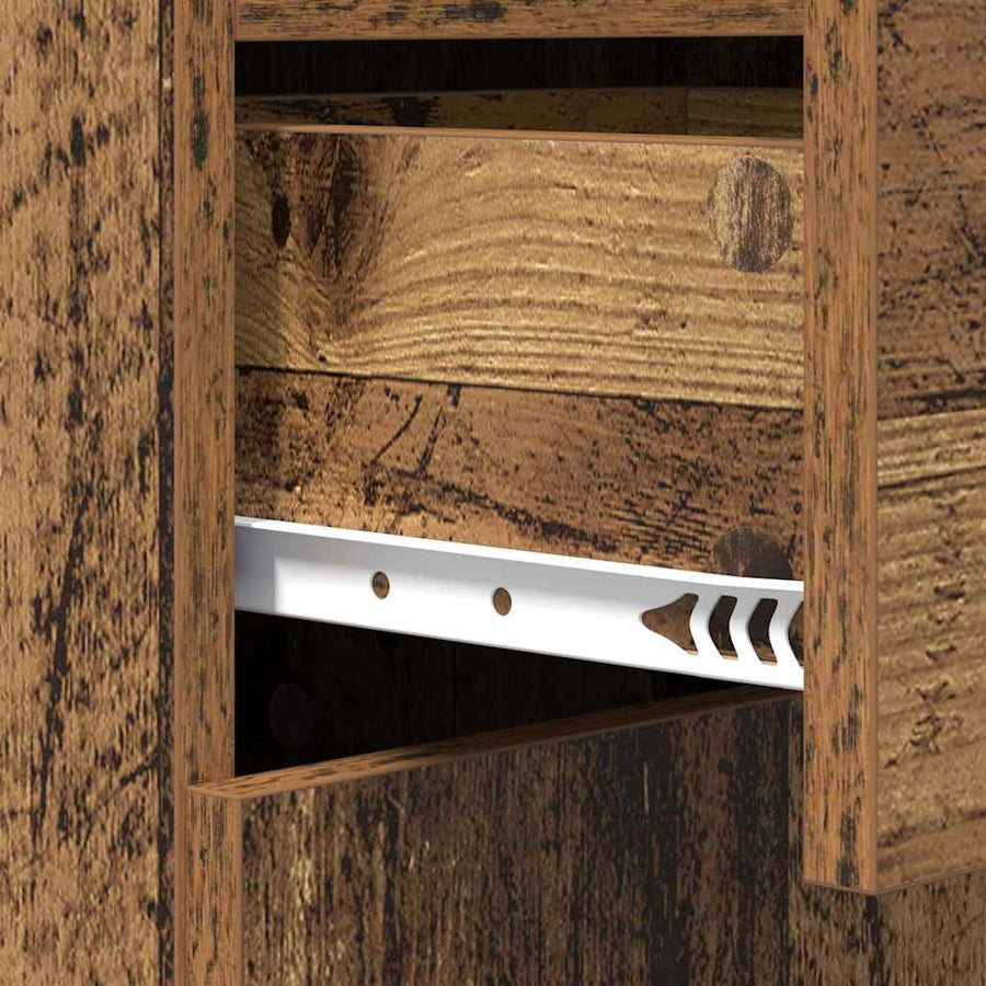 Dressoir met lade Oud hout 45 x 42,5 x 93 cm Bewerkt hout