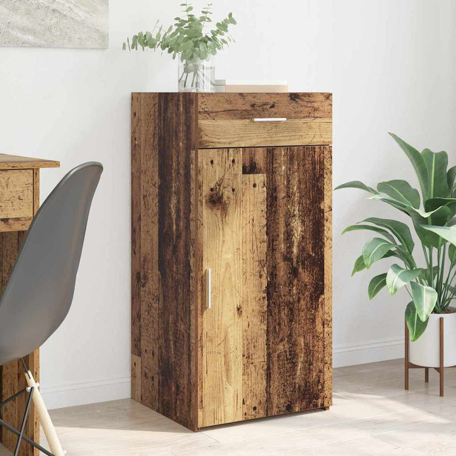 Dressoir met lade Oud hout 45 x 42,5 x 93 cm Bewerkt hout