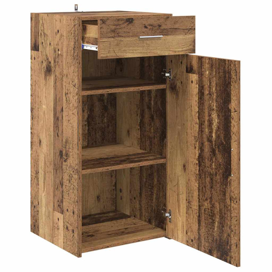 Dressoir met lade Oud hout 45 x 42,5 x 93 cm Bewerkt hout
