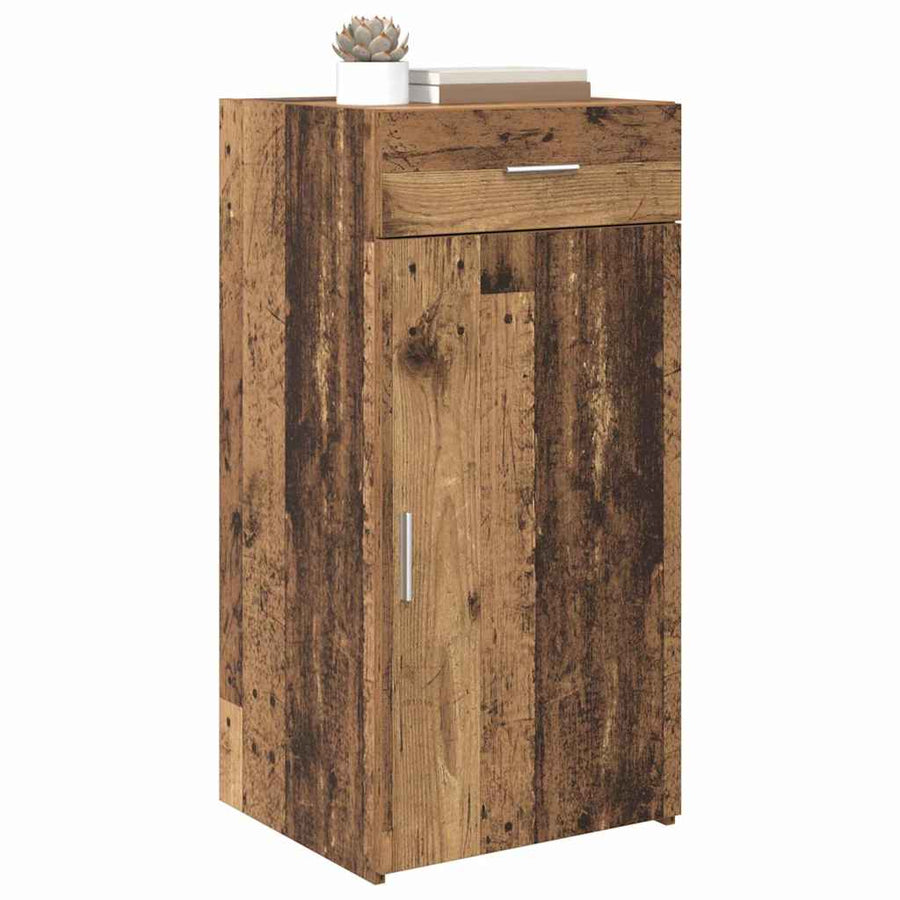 Dressoir met lade Oud hout 45 x 42,5 x 93 cm Bewerkt hout