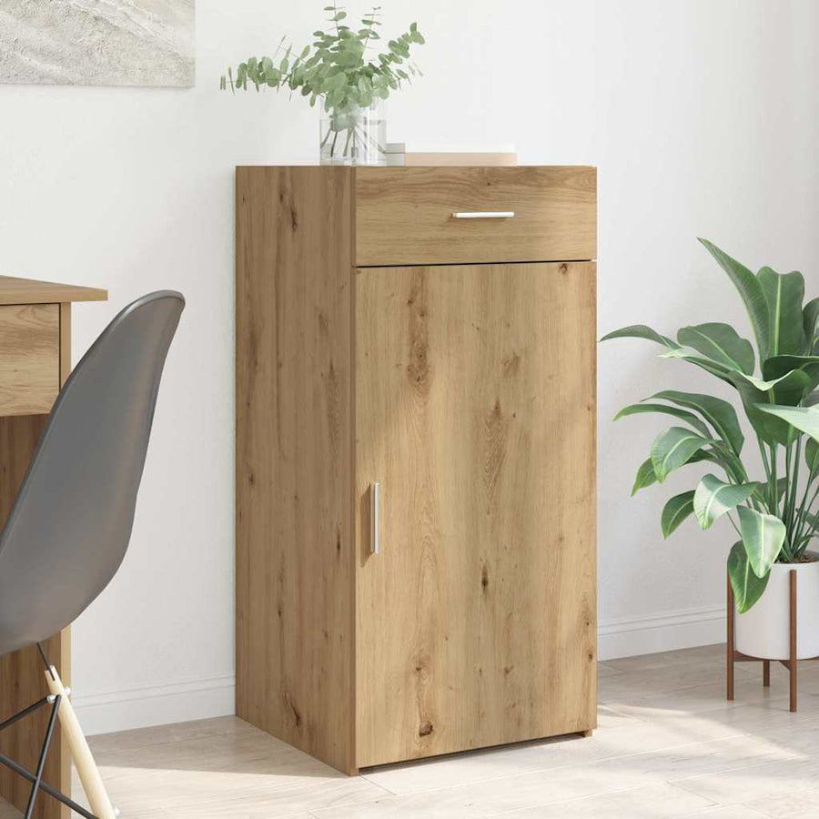 Dressoir artisanaal eikenkleurig 45 x 42,5 x 93 cm Bewerkt hout