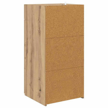 Dressoir artisanaal eikenkleurig 45 x 42,5 x 93 cm Bewerkt hout