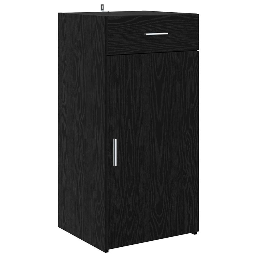 Dressoir met lade Zwart eiken 45 x 42,5 x 93 cm Bewerkt hout