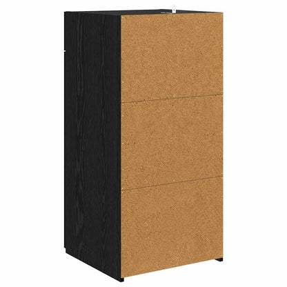 Dressoir met lade Zwart eiken 45 x 42,5 x 93 cm Bewerkt hout
