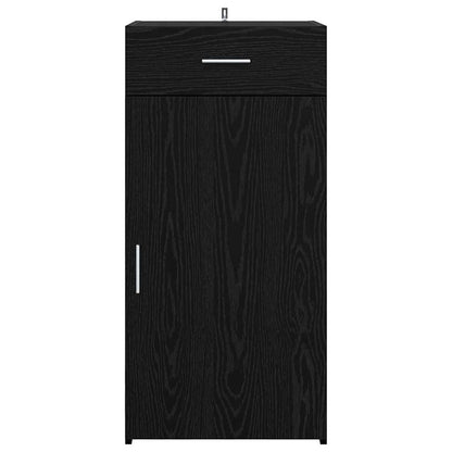 Dressoir met lade Zwart eiken 45 x 42,5 x 93 cm Bewerkt hout