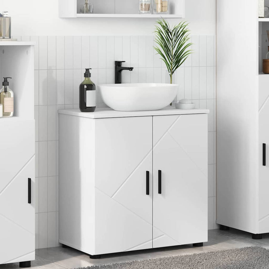 Badkamer Kast met plank Wit 61 x 35 x 64 cm Bewerkt hout