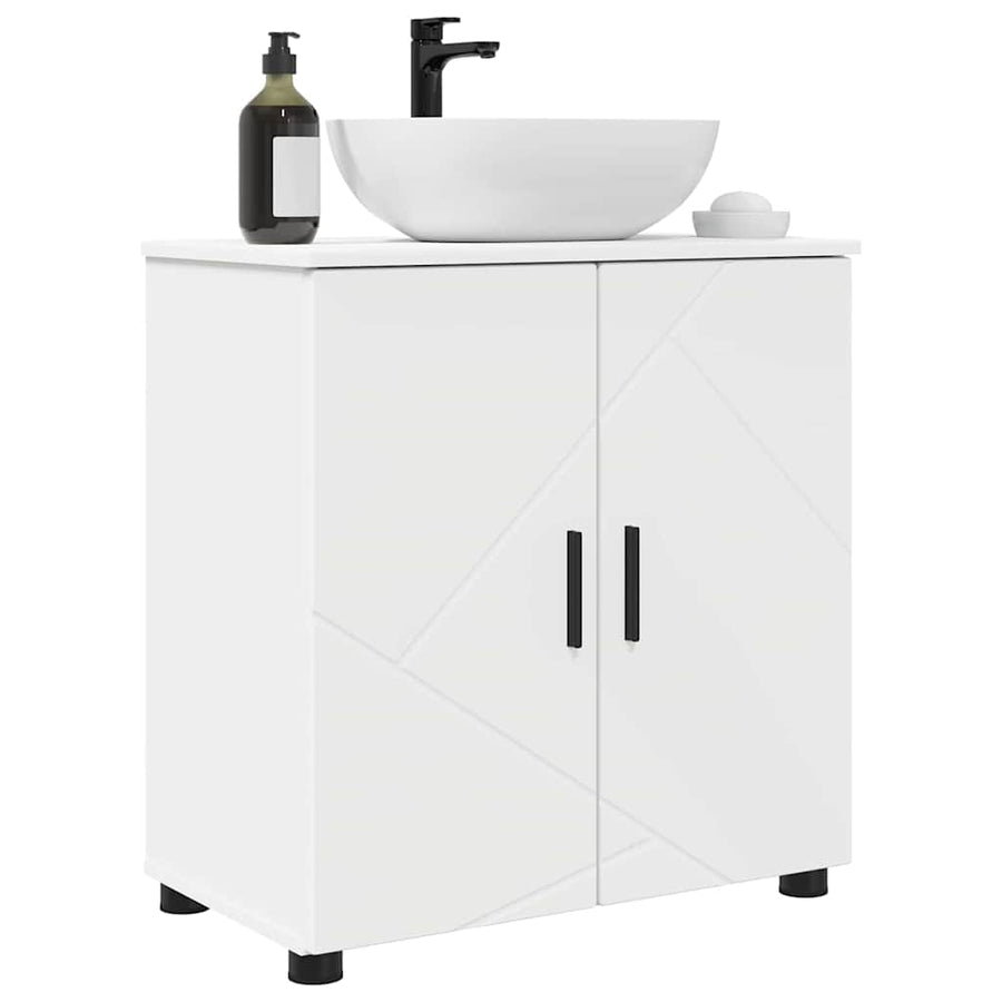 Badkamer Kast met plank Wit 61 x 35 x 64 cm Bewerkt hout