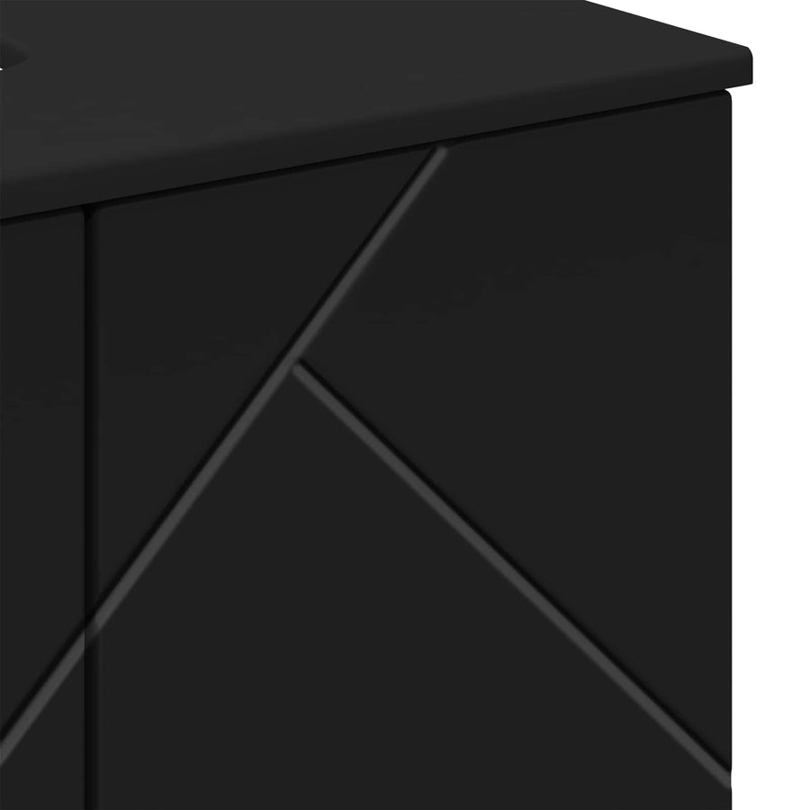 Badkamer Kast Zwart 61 x 35 x 64 cm Bewerkt hout, Metaal