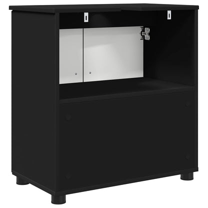 Badkamer Kast Zwart 61 x 35 x 64 cm Bewerkt hout, Metaal