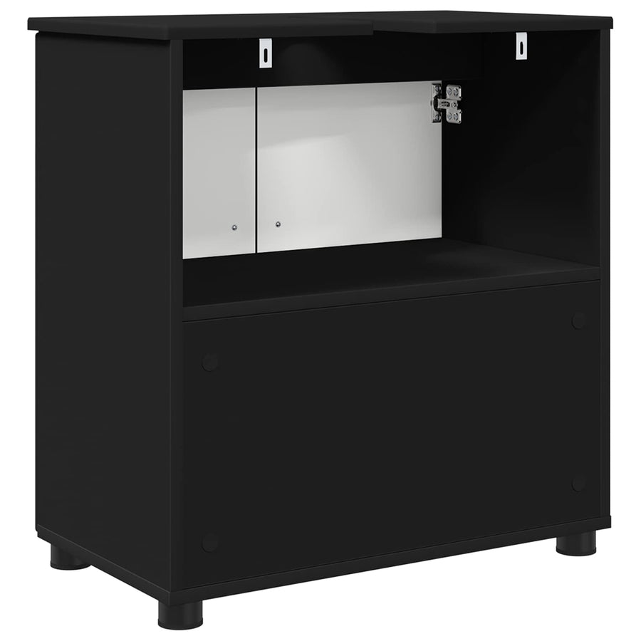 Badkamer Kast Zwart 61 x 35 x 64 cm Bewerkt hout, Metaal