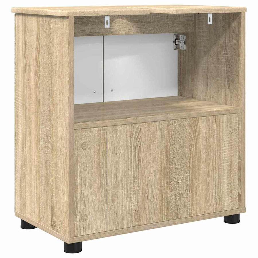 Badkamer Kast Sonoma eiken 61 x 35 x 64 cm Bewerkt hout