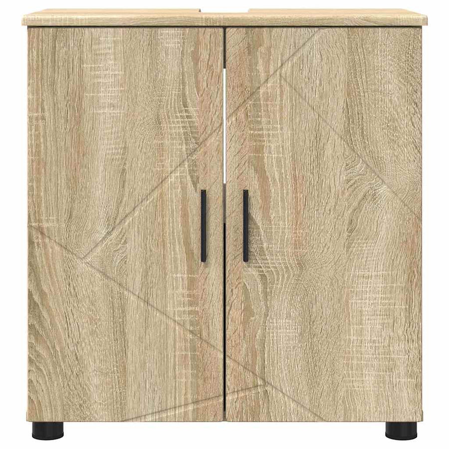 Badkamer Kast Sonoma eiken 61 x 35 x 64 cm Bewerkt hout
