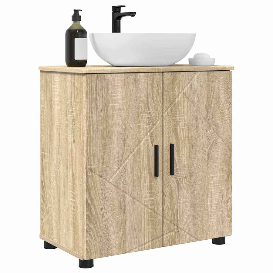 Badkamer Kast Sonoma eiken 61 x 35 x 64 cm Bewerkt hout
