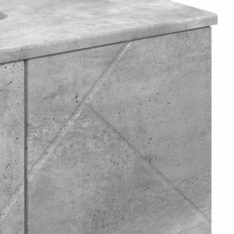 Badkamer Kast met plank Betongrijs 61 x 35 x 64 cm Bewerkt hout
