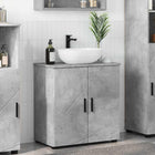 Badkamerkast 61x35x64 cm bewerkt hout grijs