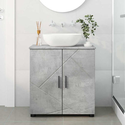 Badkamer Kast met plank Betongrijs 61 x 35 x 64 cm Bewerkt hout
