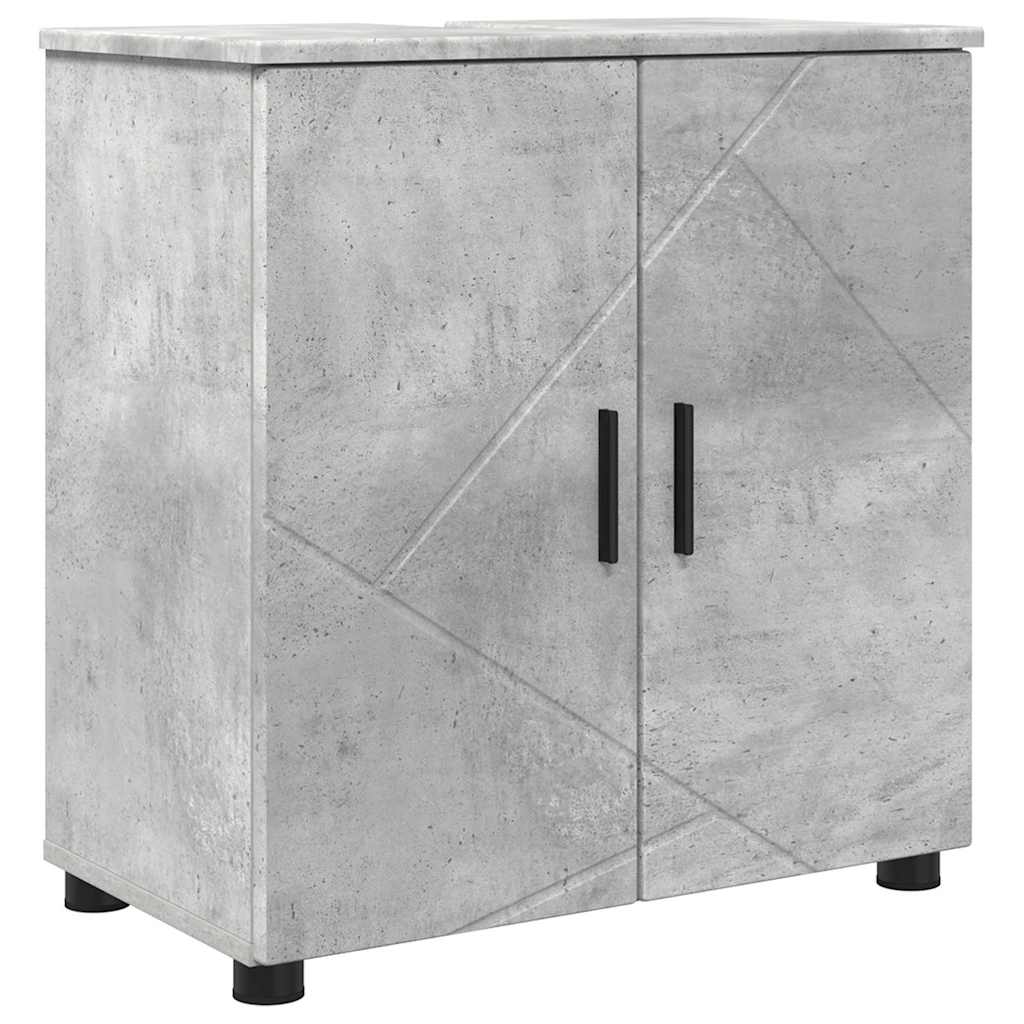 Badkamer Kast met plank Betongrijs 61 x 35 x 64 cm Bewerkt hout