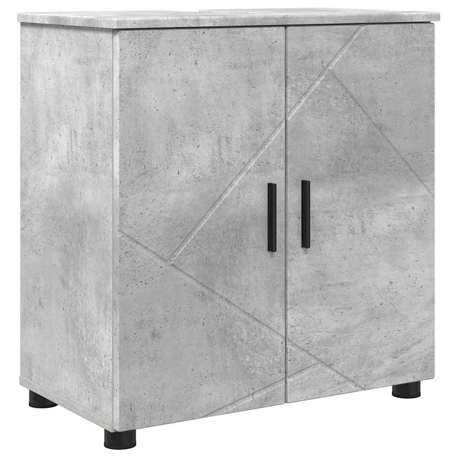 Badkamer Kast met plank Betongrijs 61 x 35 x 64 cm Bewerkt hout
