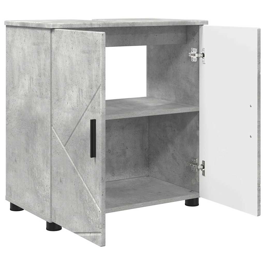 Badkamer Kast met plank Betongrijs 61 x 35 x 64 cm Bewerkt hout