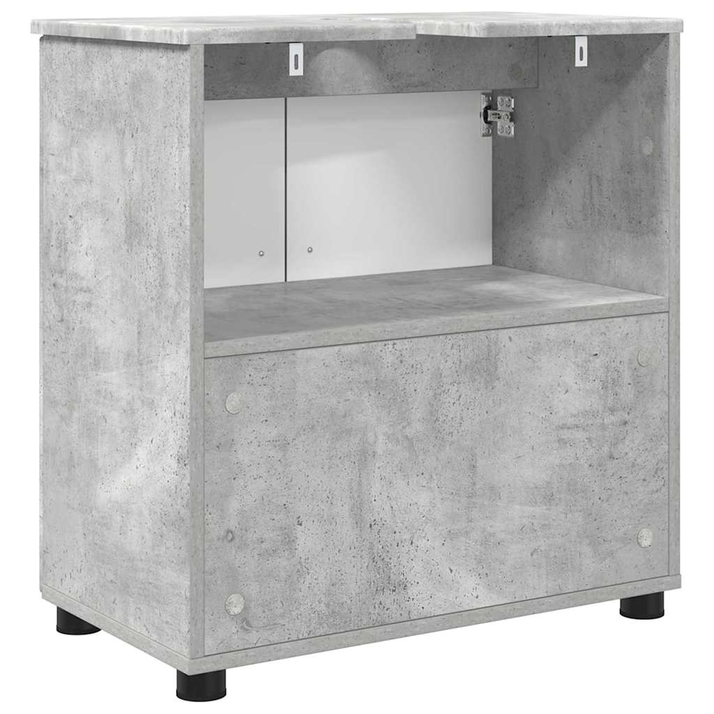 Badkamer Kast met plank Betongrijs 61 x 35 x 64 cm Bewerkt hout