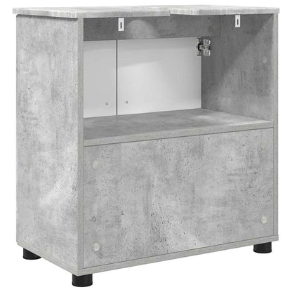 Badkamer Kast met plank Betongrijs 61 x 35 x 64 cm Bewerkt hout