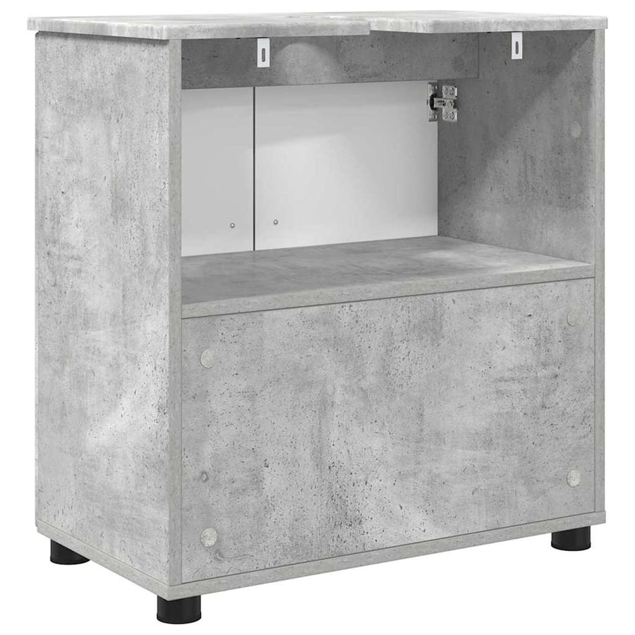Badkamer Kast met plank Betongrijs 61 x 35 x 64 cm Bewerkt hout