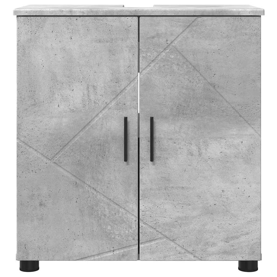 Badkamer Kast met plank Betongrijs 61 x 35 x 64 cm Bewerkt hout
