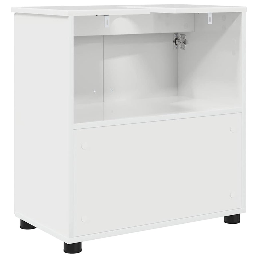 Badkamer Kast Hoogglans wit 61 x 35 x 64 cm Bewerkt hout