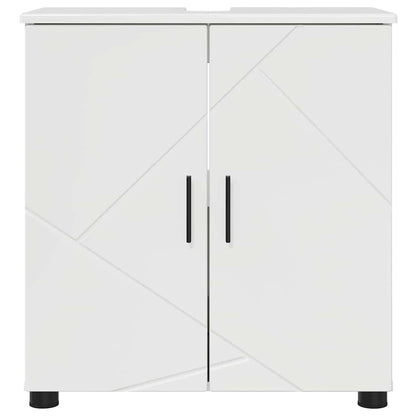 Badkamer Kast Hoogglans wit 61 x 35 x 64 cm Bewerkt hout