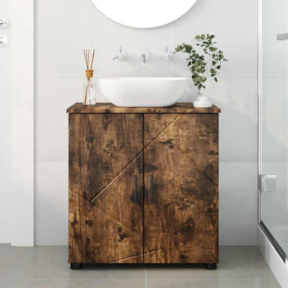 Badkamer Kast Gerookt eiken 61 x 35 x 64 cm Bewerkt hout