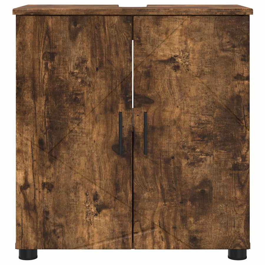 Badkamer Kast Gerookt eiken 61 x 35 x 64 cm Bewerkt hout