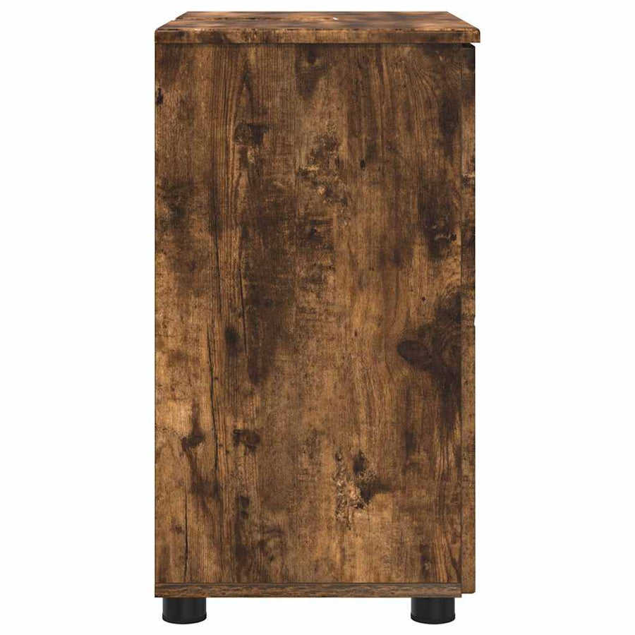 Badkamer Kast Gerookt eiken 61 x 35 x 64 cm Bewerkt hout