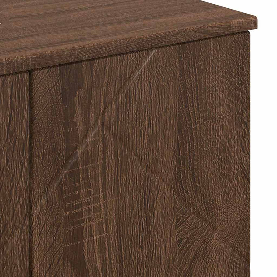 Badkamer Kast bruin eikenkleur 61 x 35 x 64 cm Bewerkt hout