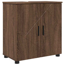 Badkamer Kast bruin eikenkleur 61 x 35 x 64 cm Bewerkt hout