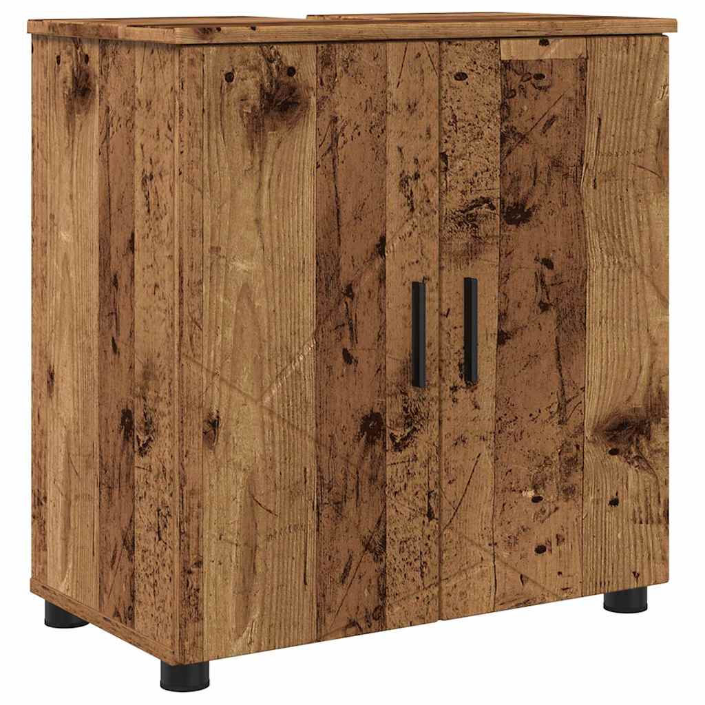 Badkamer Kast met plank Oud hout 61 x 35 x 64 cm Bewerkt hout