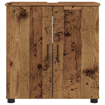 Badkamer Kast met plank Oud hout 61 x 35 x 64 cm Bewerkt hout