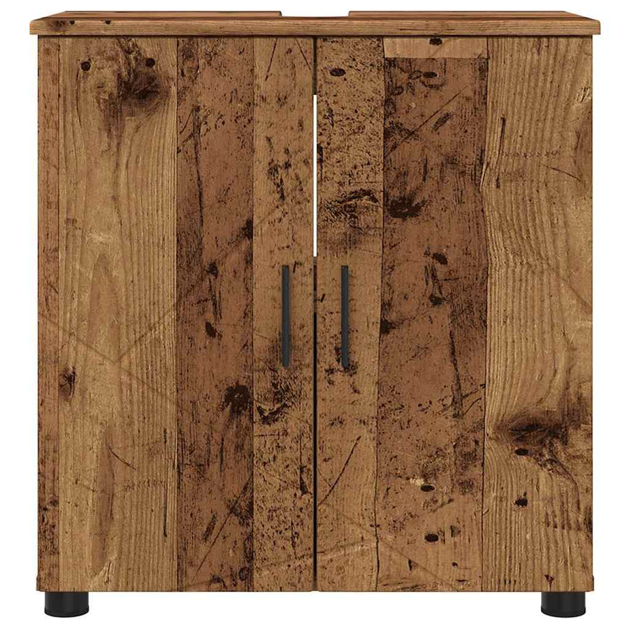 Badkamer Kast met plank Oud hout 61 x 35 x 64 cm Bewerkt hout