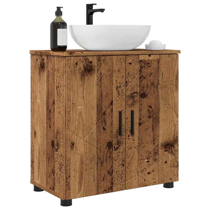 Badkamer Kast met plank Oud hout 61 x 35 x 64 cm Bewerkt hout