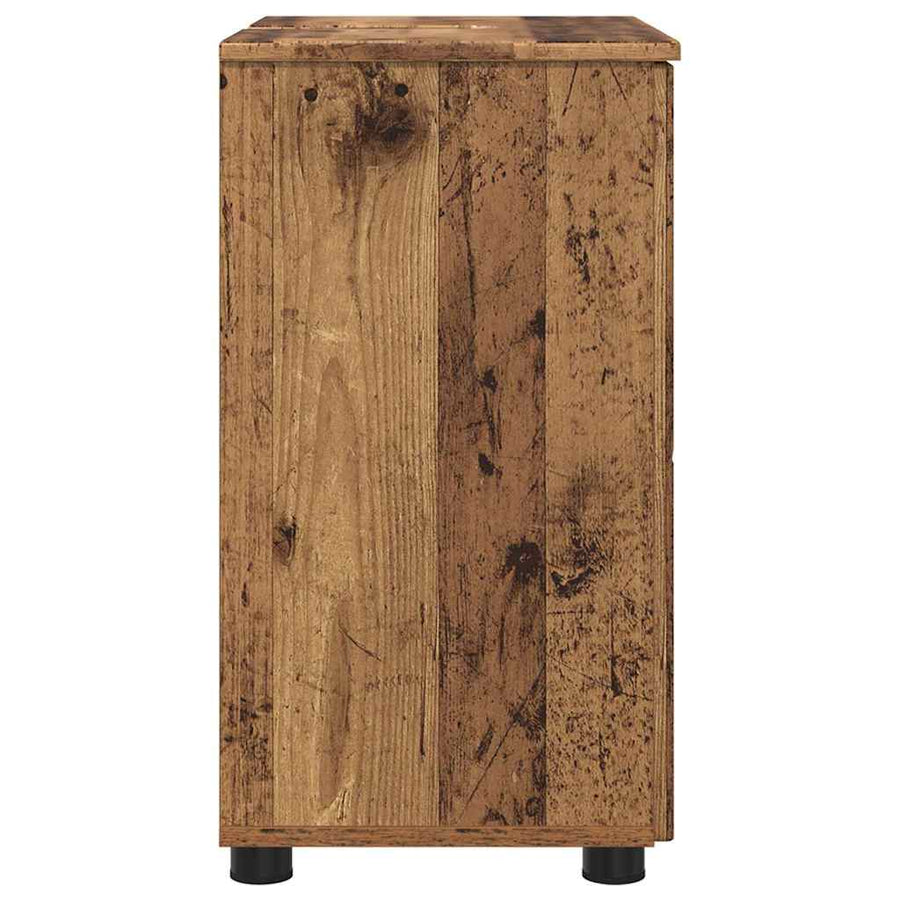 Badkamer Kast met plank Oud hout 61 x 35 x 64 cm Bewerkt hout