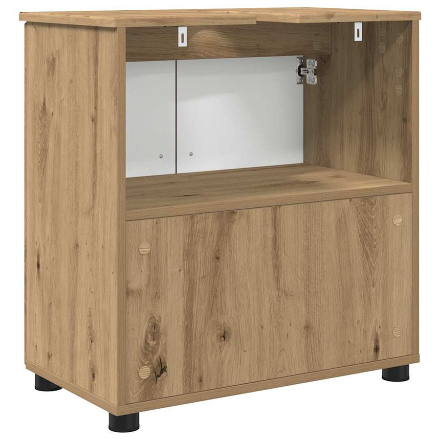 Badkamer Kast met plank artisanaal eikenkleurig 61 x 35 x 64 cm
