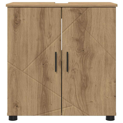 Badkamer Kast met plank artisanaal eikenkleurig 61 x 35 x 64 cm