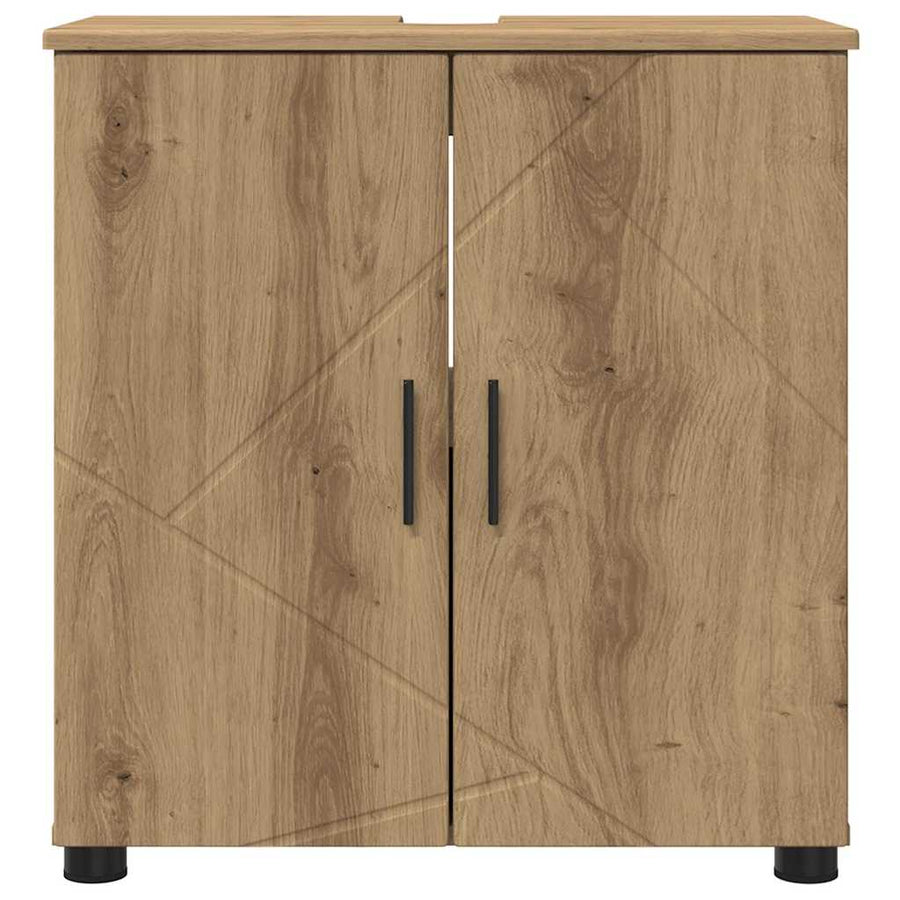 Badkamer Kast met plank artisanaal eikenkleurig 61 x 35 x 64 cm