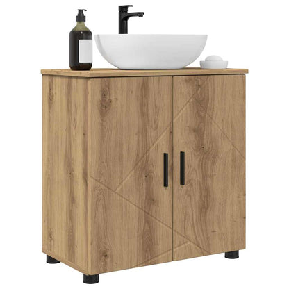Badkamer Kast met plank artisanaal eikenkleurig 61 x 35 x 64 cm