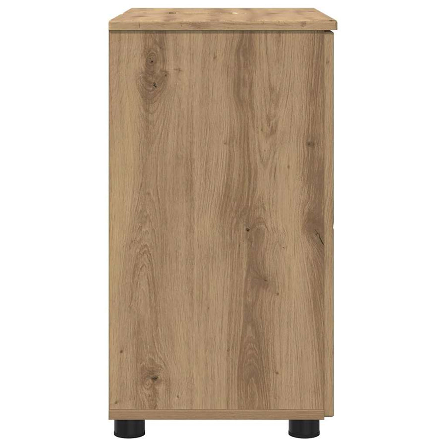 Badkamer Kast met plank artisanaal eikenkleurig 61 x 35 x 64 cm