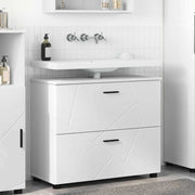 Badkamerkast wit 76,5x35x64 cm bewerkt hout