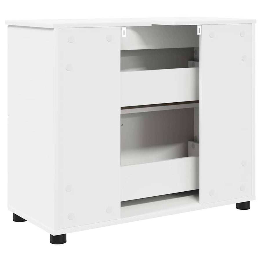 Badkamer Kast met lade Wit 76,5 x 35 x 64 cm Bewerkt hout