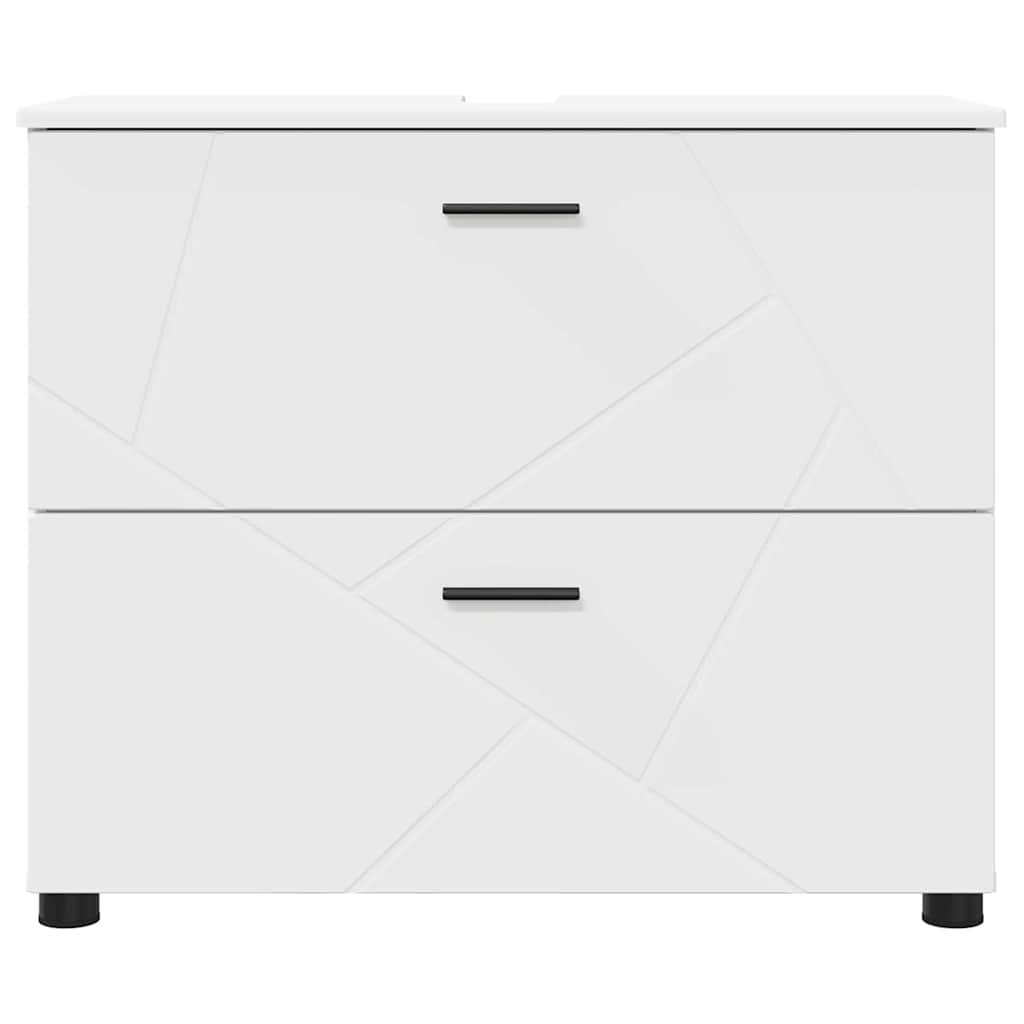 Badkamer Kast met lade Wit 76,5 x 35 x 64 cm Bewerkt hout