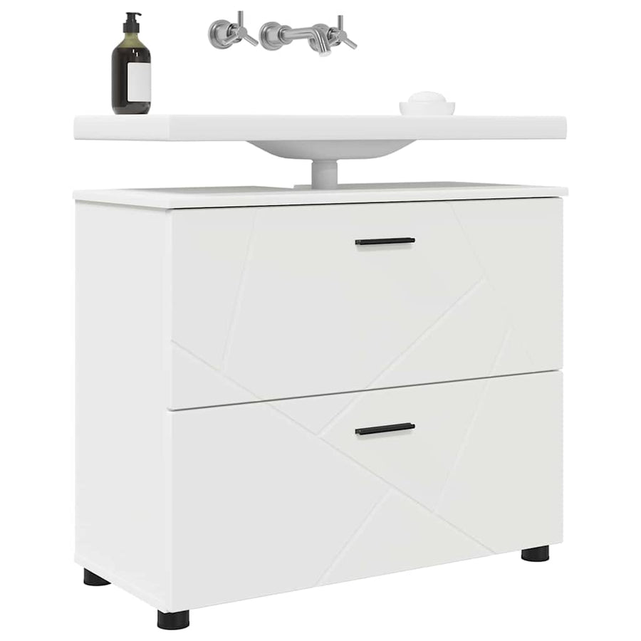 Badkamer Kast met lade Wit 76,5 x 35 x 64 cm Bewerkt hout