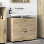 Badkamerkast 76,5x35x64 cm bewerkt hout
